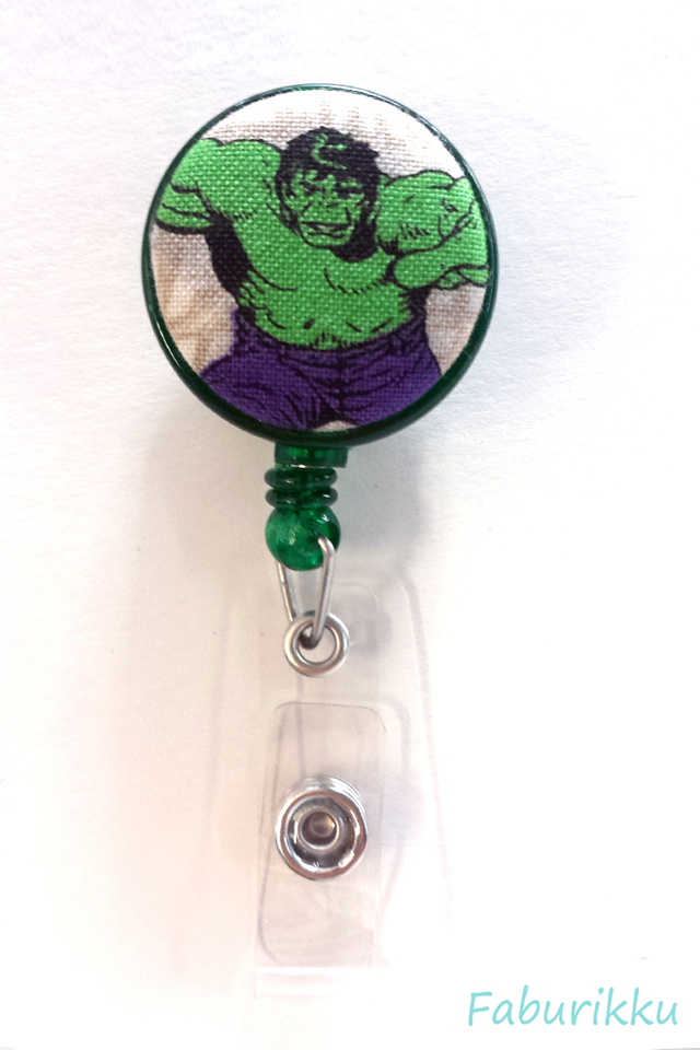 Hulk [The Avengers] Green Clip-On Badge Reel