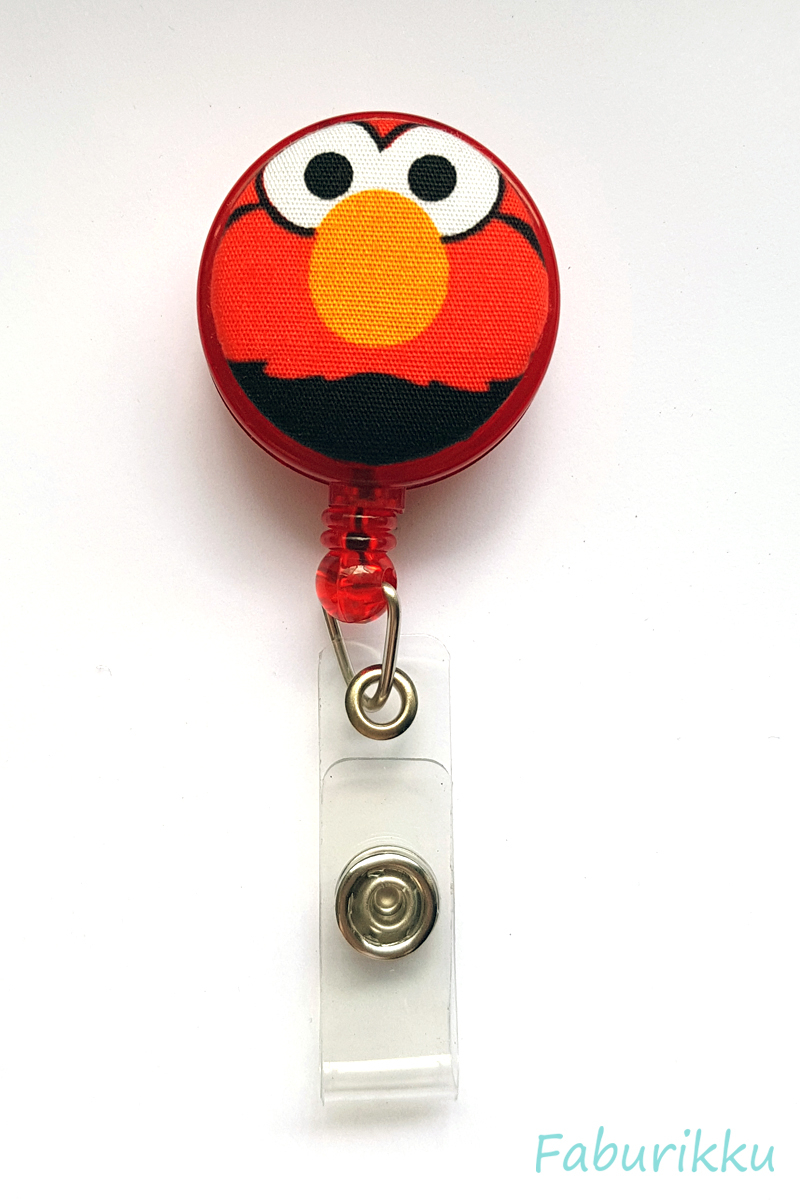 Elmo Red Openmouth Clip-On Badge Reel