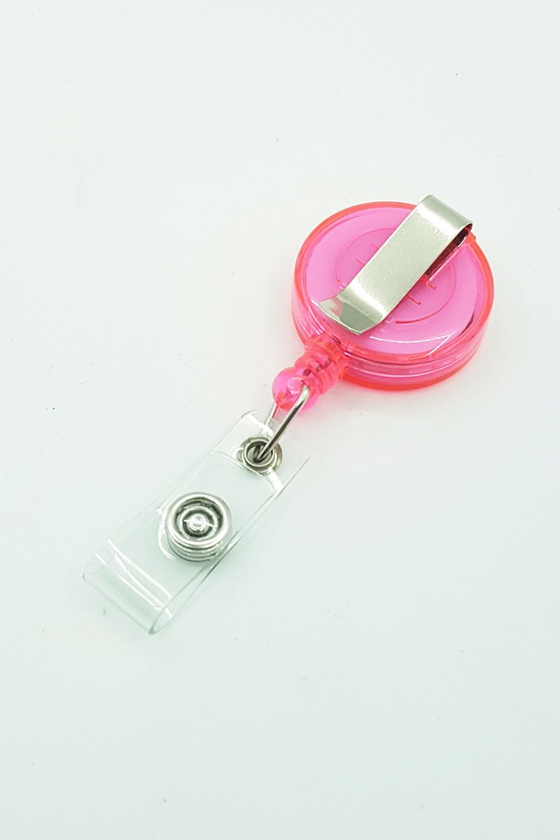 Hello Kitty Pink Flower Clip-On Badge Reel