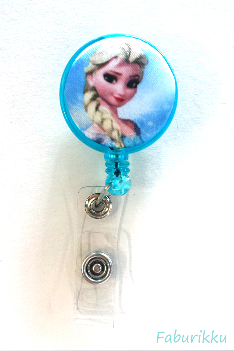 Frozen Elsa Turquoise Clip-On Badge Reel