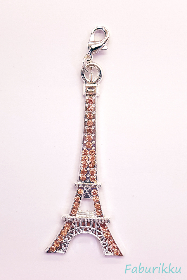 Eiffel Tower SilverPink Charm 