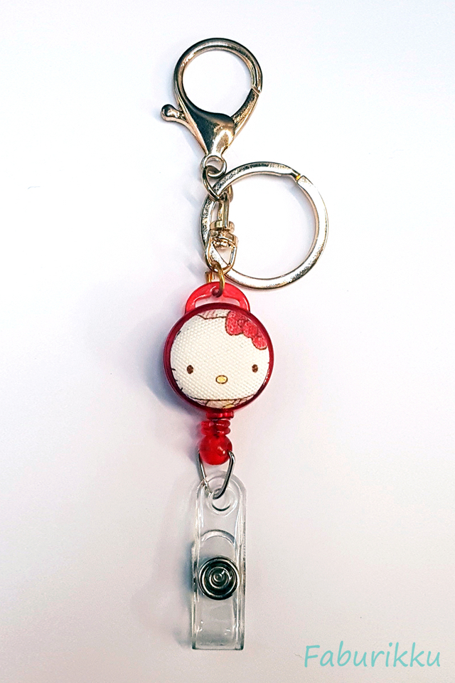 Hello Kitty RedHead Hook-On Badge Reel 