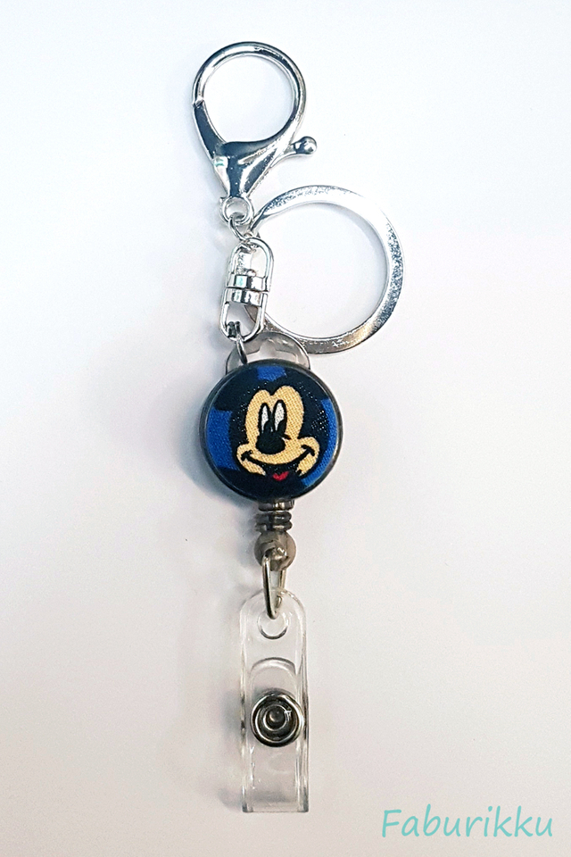 MickeyMouse Blue Hook-On Badge Reel 