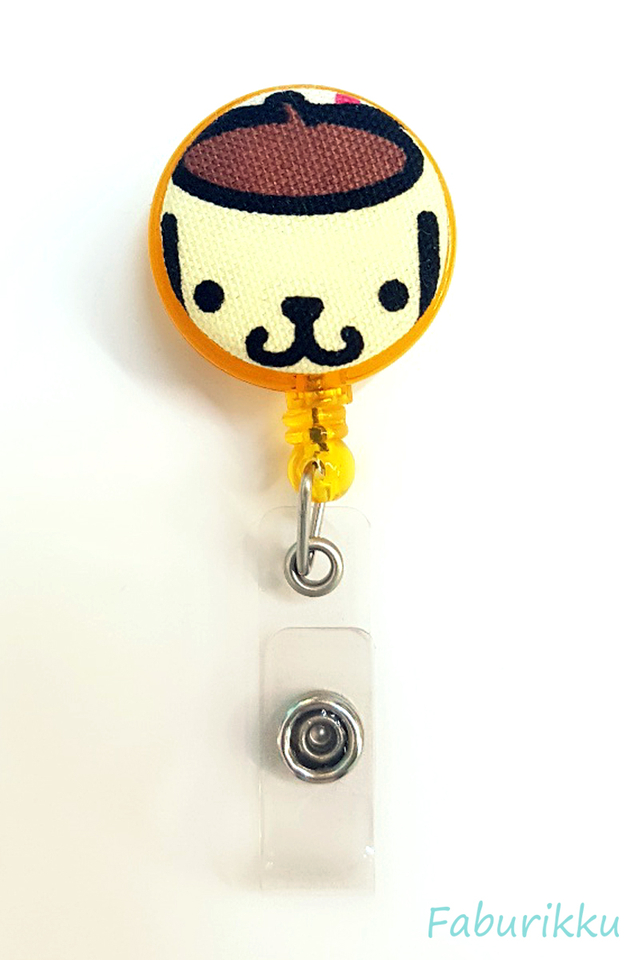 Purin Yellow Clip-On Badge Reel