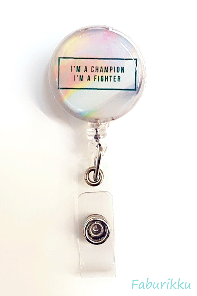 Quotes Champion Clip-On Badge Reel