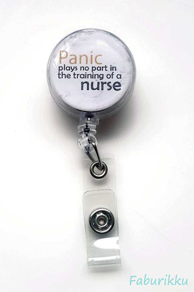 Quotes NursePanic Clip-On Badge Reel