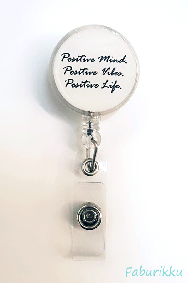 Quotes Positive Clip-On Badge Reel