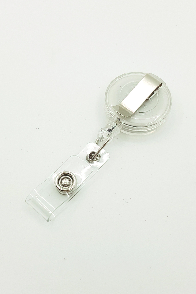 Keroppi Clear Clip-On Badge Reel