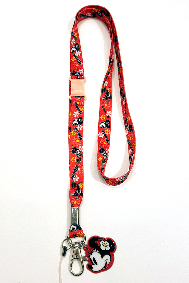 Minnie Red Soft Nylon Deluxe Lanyard